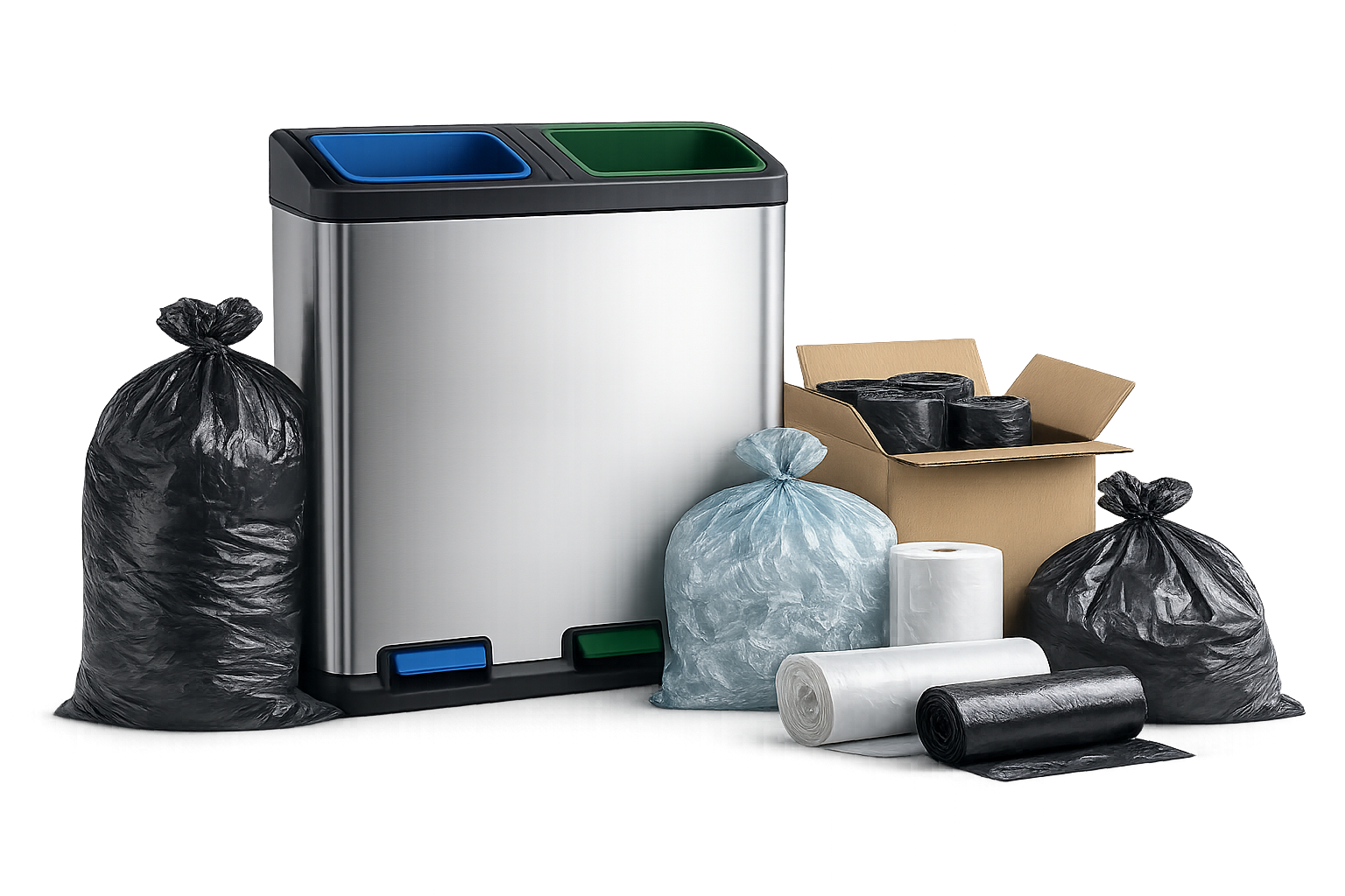 Waste and consumption control for liners recycling and daily-use supplies